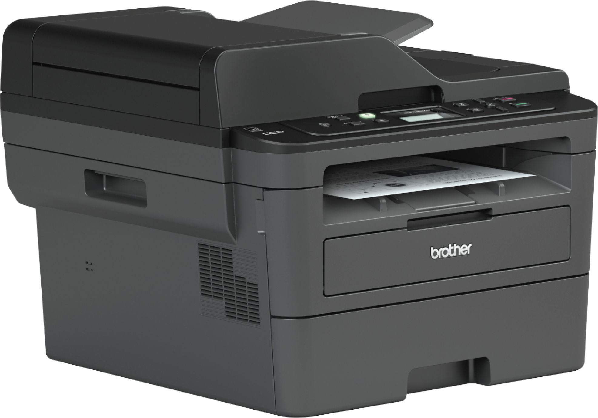 Angle View: Canon - imageCLASS MF236n Black-and-White All-In-One Laser Printer - Black