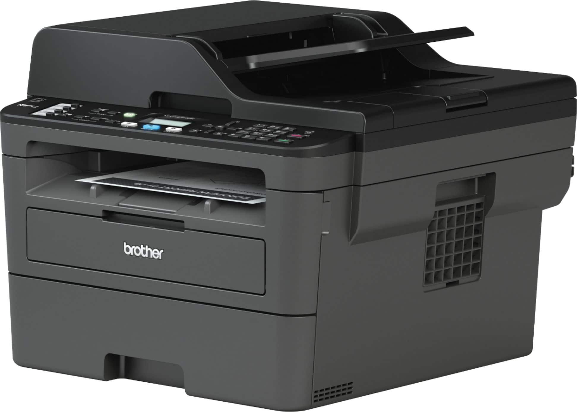 Left. Brother - MFC-L2710DW Wireless Black-and-White All-in-One Refresh Subscription Eligible Laser Printer - Black.