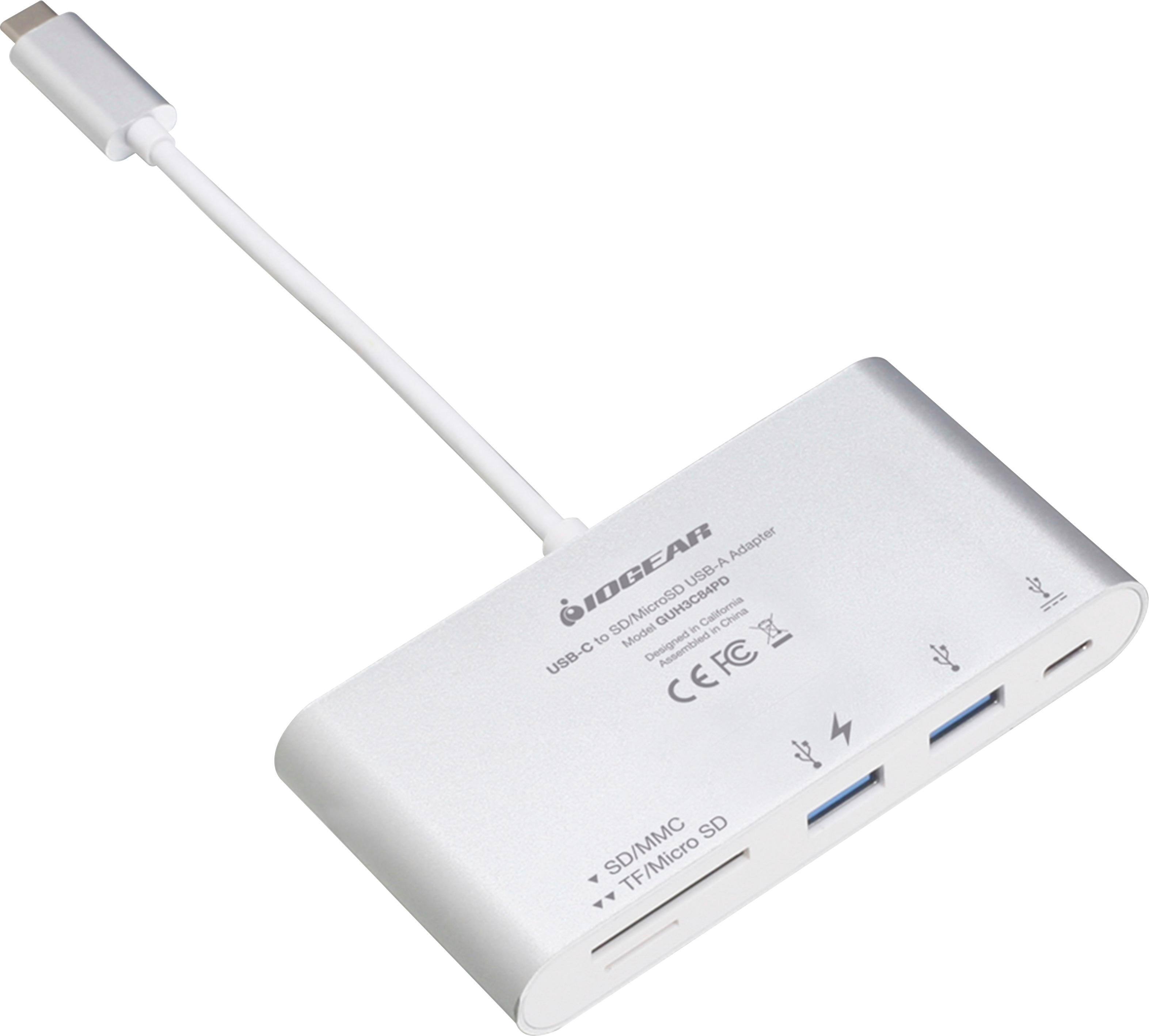 Best Buy IOGEAR USB TypeC Memory Card Reader Silver GUH3C84PD
