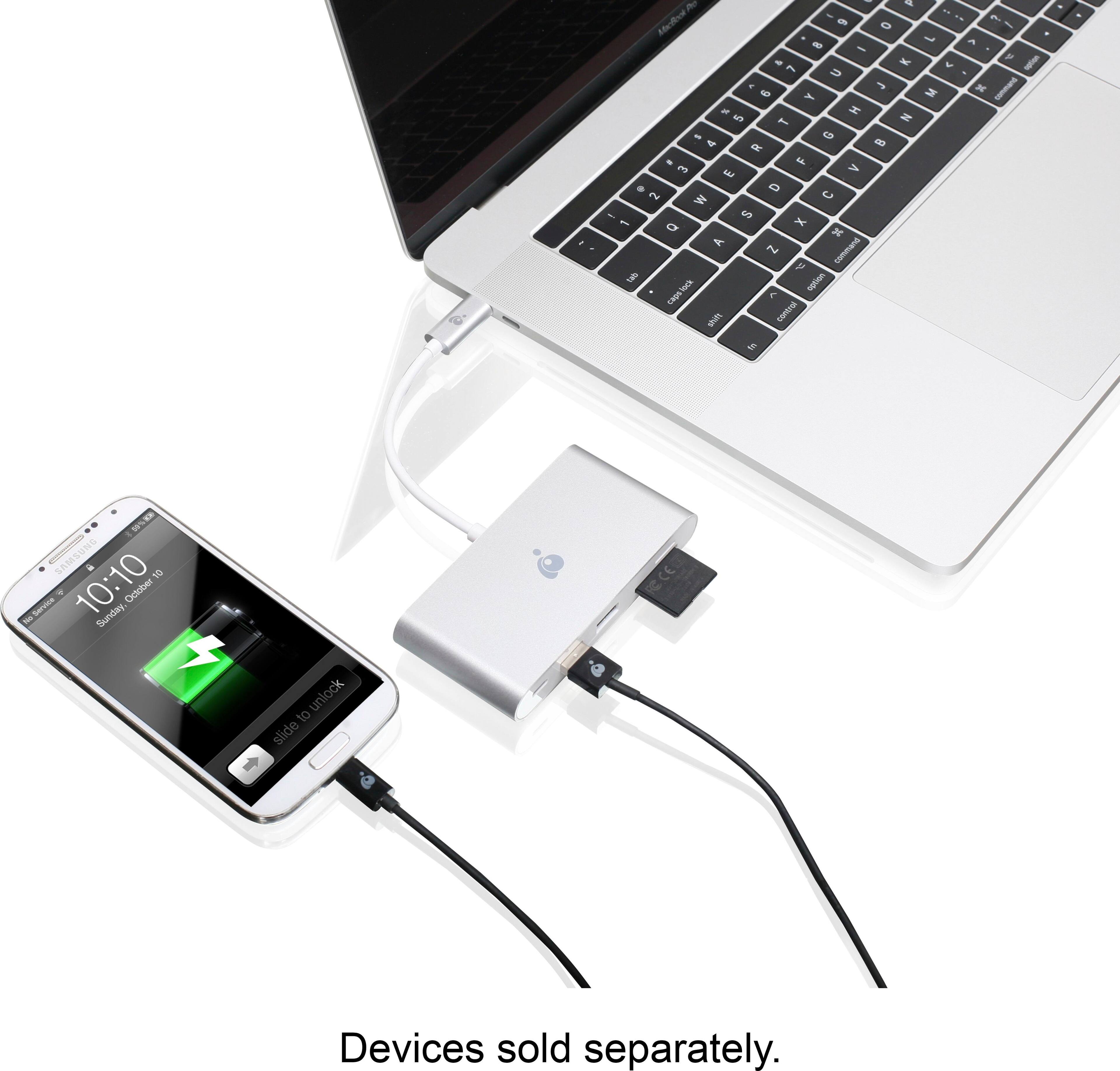 Best Buy IOGEAR USB TypeC Memory Card Reader Silver GUH3C84PD