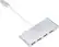 Front. IOGEAR - 4-Port USB 3.0 Hub - Silver.