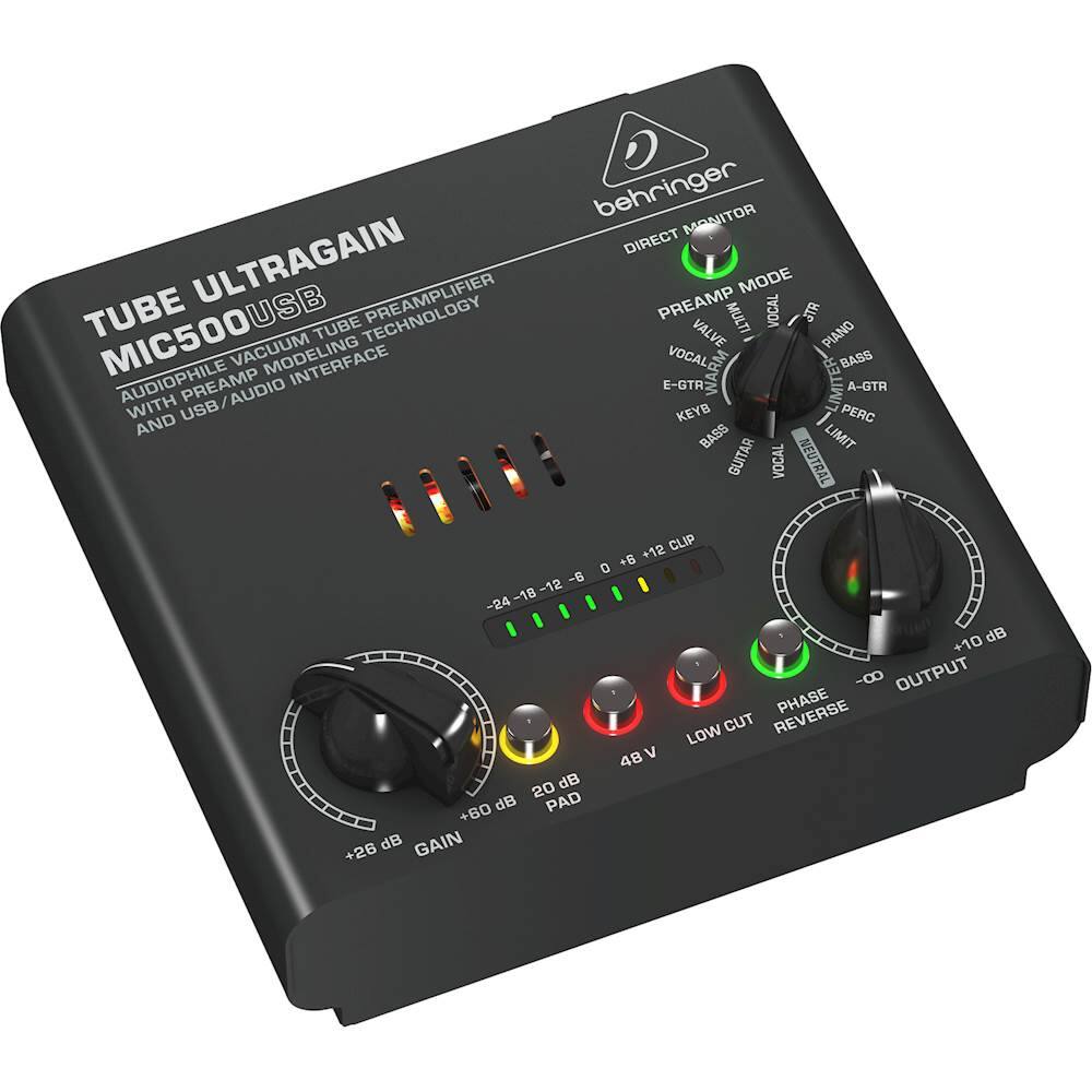 Best Buy Behringer TUBE ULTRAGAIN Microphone Preamplifier Black