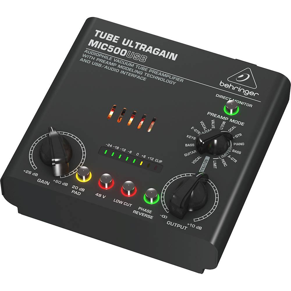 Best Buy Behringer TUBE ULTRAGAIN Microphone Preamplifier Black