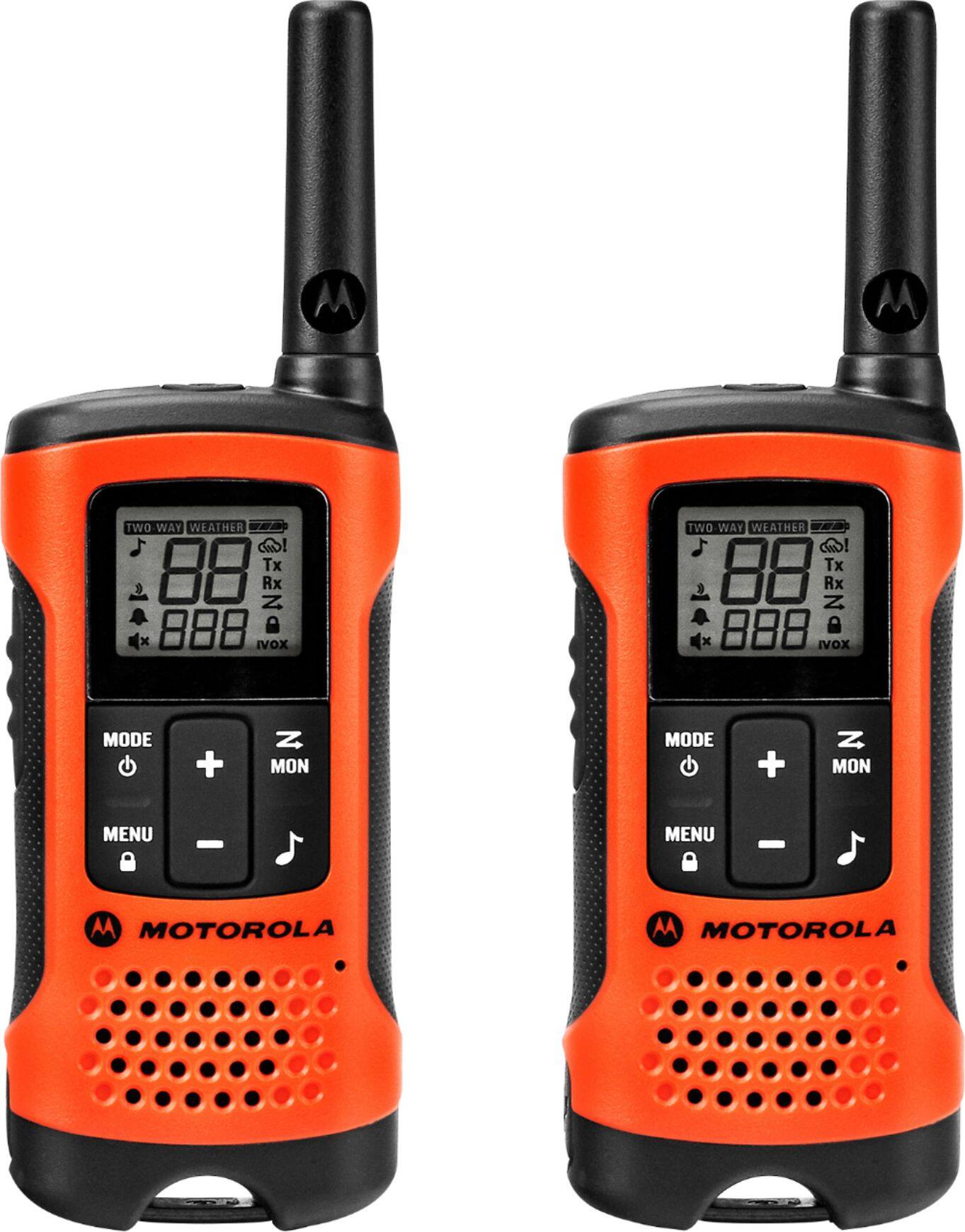 Alt View 11. Motorola - Talkabout 25-Mile, 22-Channel FRS/GMRS 2-Way Radios (Pair) - Blaze orange.