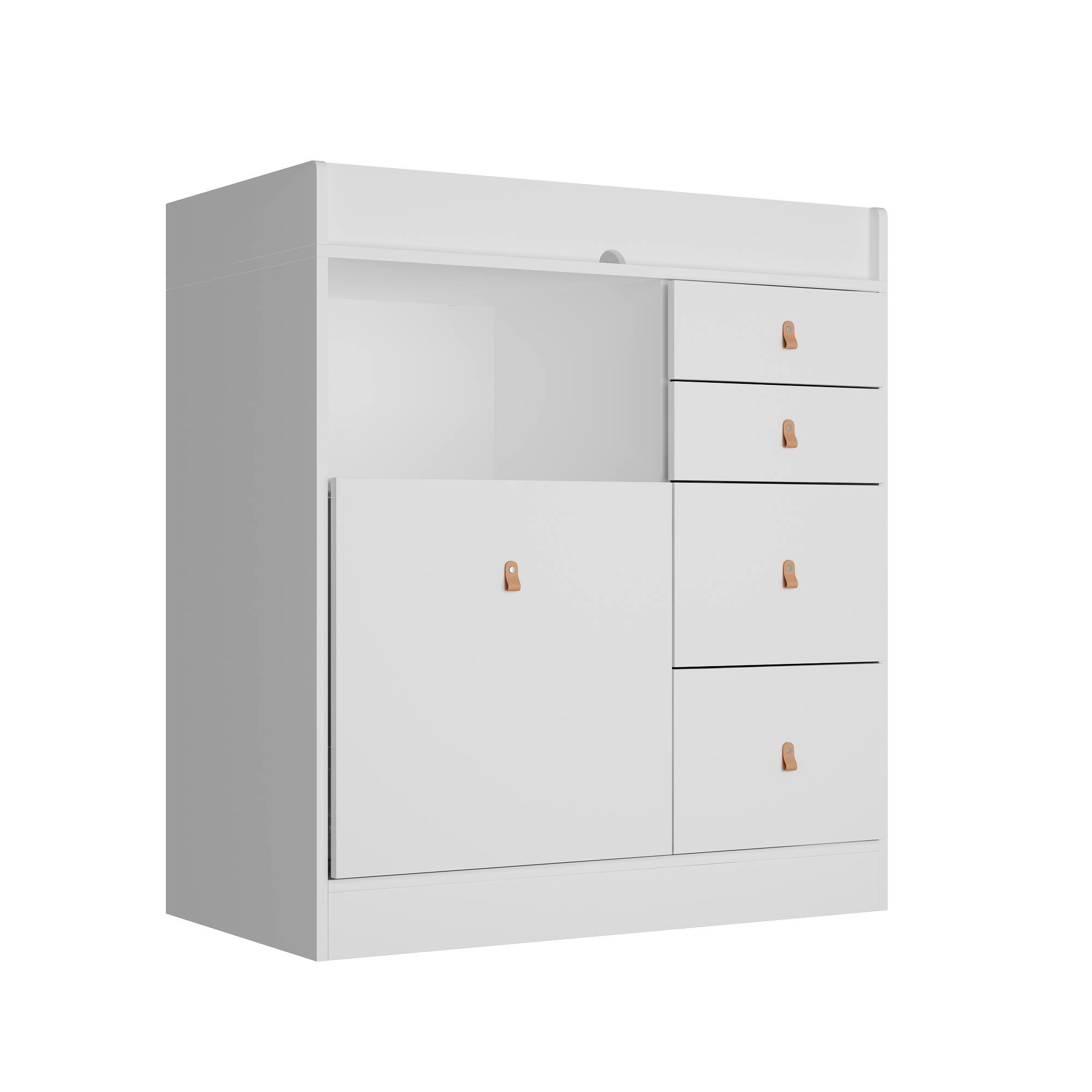 Angle. FUFU & GAGA - FUFU&GAGA Changing Table Dresser Spacious Storage Cabinet & Anti - Tip Safe Nursery Essential - White.