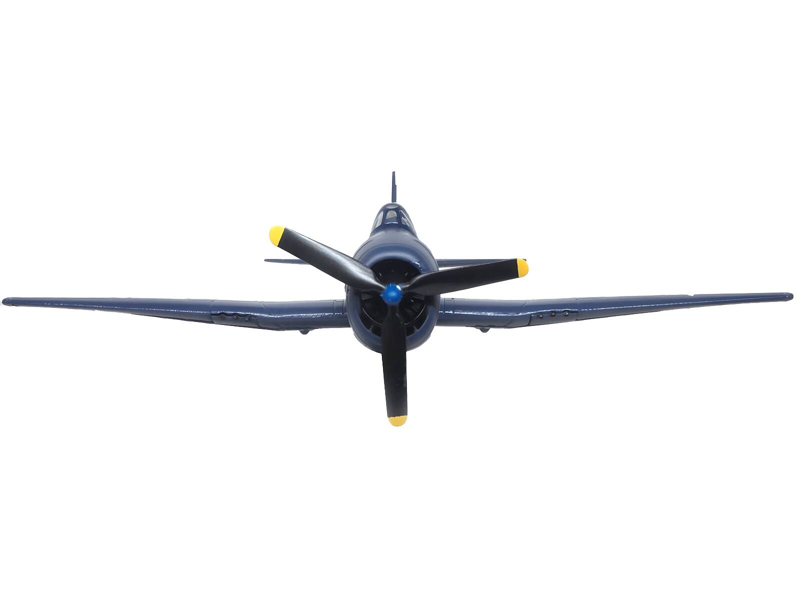 Left. Oxford Diecast - Grumman Hellcat F6F-5 Fighter Aircraft "Lt. Cdr. Willard E. Eder VS-1 1945" United States Navy 1/72 "Oxford Aviation" - Blue.