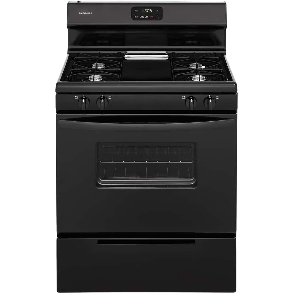 Front. Frigidaire - 4.2 Cu. Ft. Freestanding Gas Range - Black.