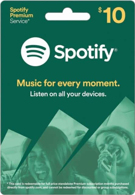 Spotify 10 Gift Card Spotify 10 Best Buy
