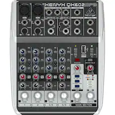 Front. Behringer - XENYX Premium 6-Input 2-Bus Analog Mixer - Black.