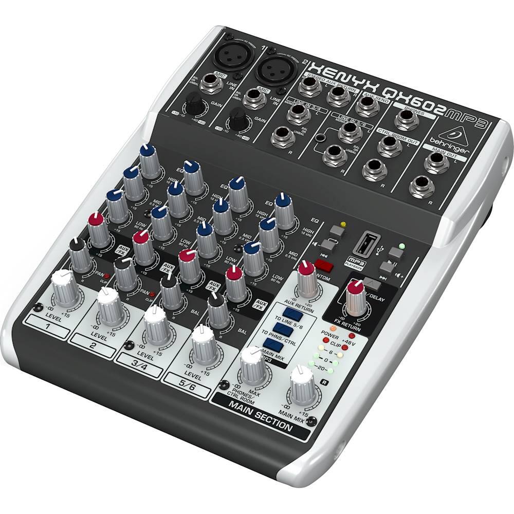 Left. Behringer - XENYX Premium 6-Input 2-Bus Analog Mixer - Black.