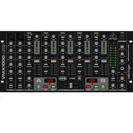 Front. Behringer - Professional 7-Channel DJ Mixer - Black.