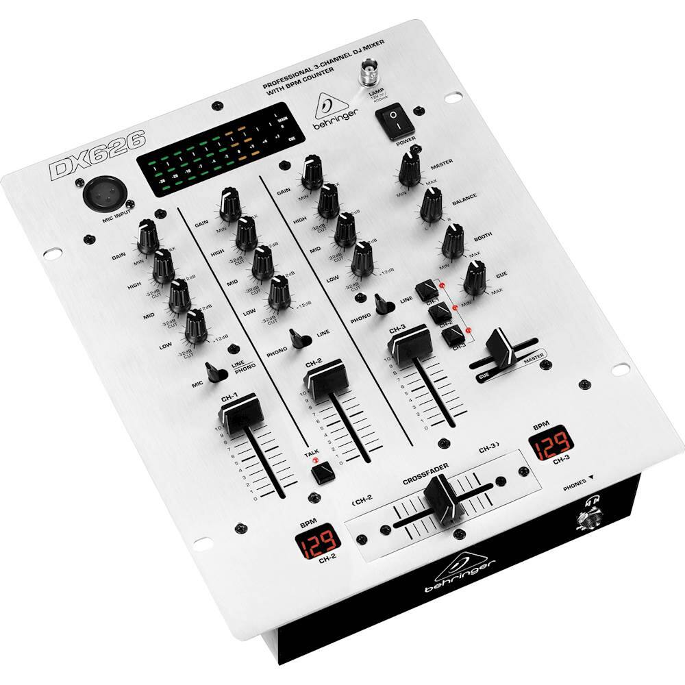 Angle. Behringer - 3-Channel DJ Mixer - Gray.