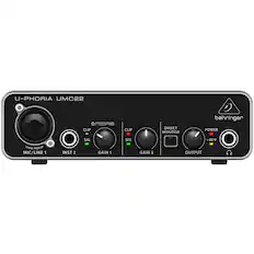 Front. Behringer - U-Phoria USB Audio Interface - Black.