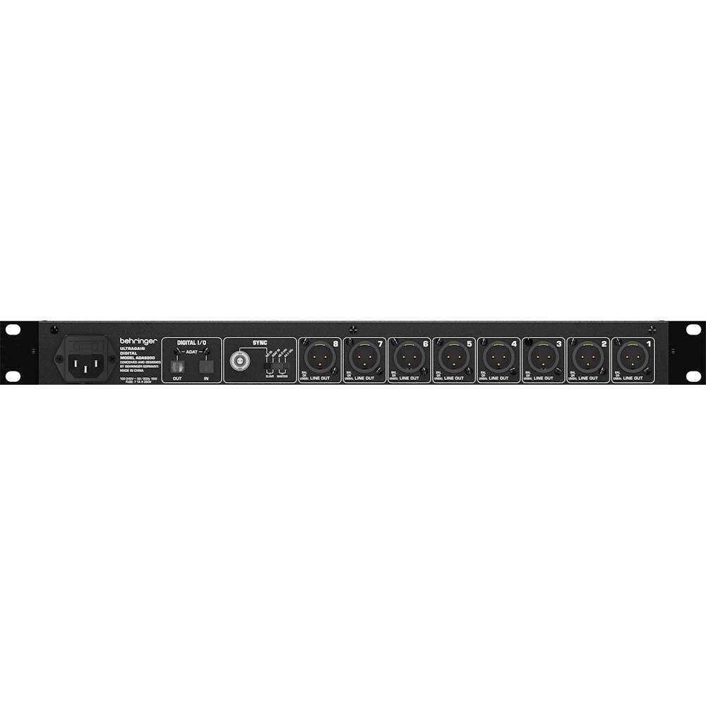 Back. Behringer - ULTRAGAIN DIGITAL 8-Input/8-Output ADAT Audio Interface - Red/Black.