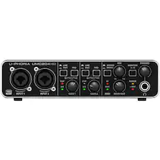 Front. Behringer - U-PHORIA USB Audio Interface - Black.