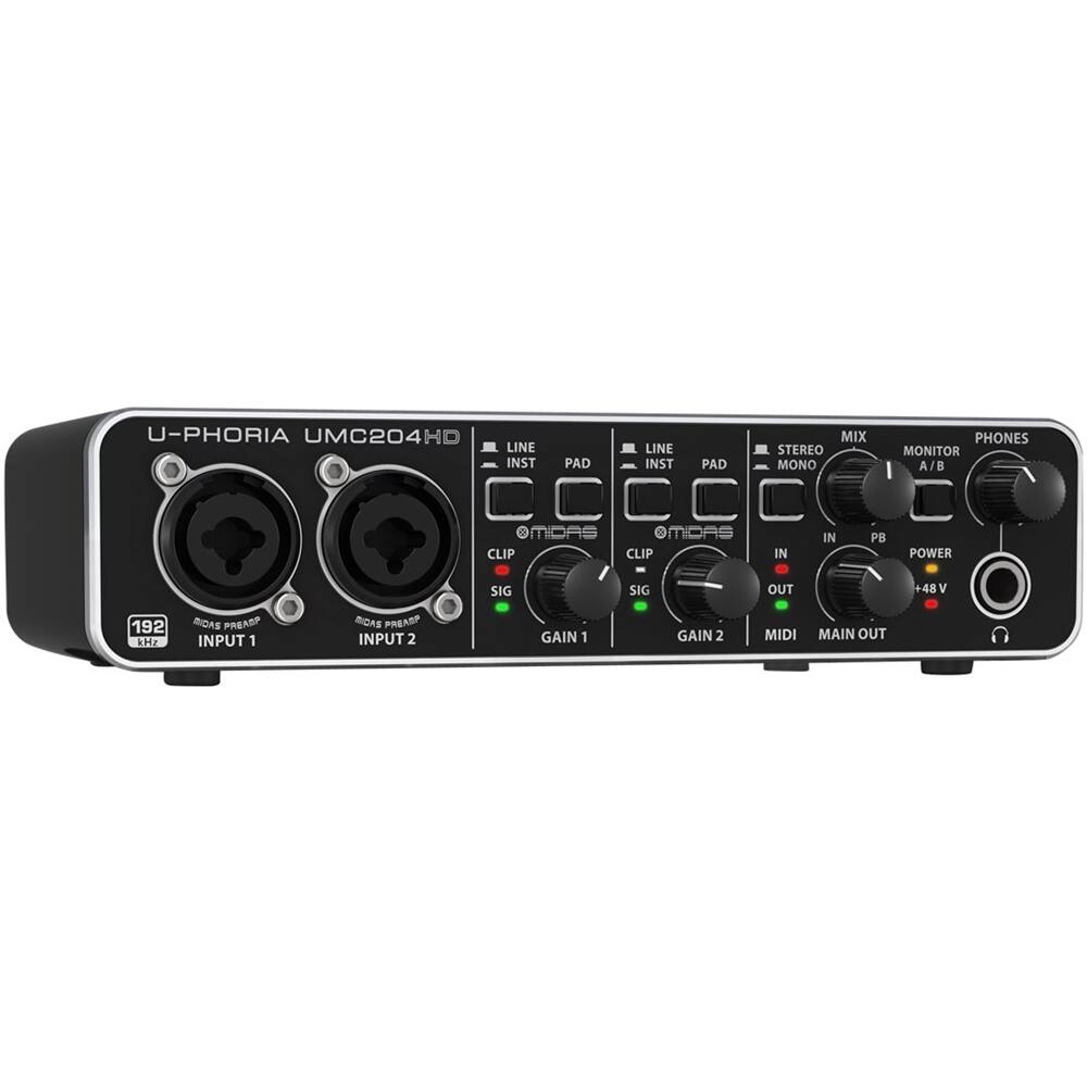 Left. Behringer - U-PHORIA USB Audio Interface - Black.