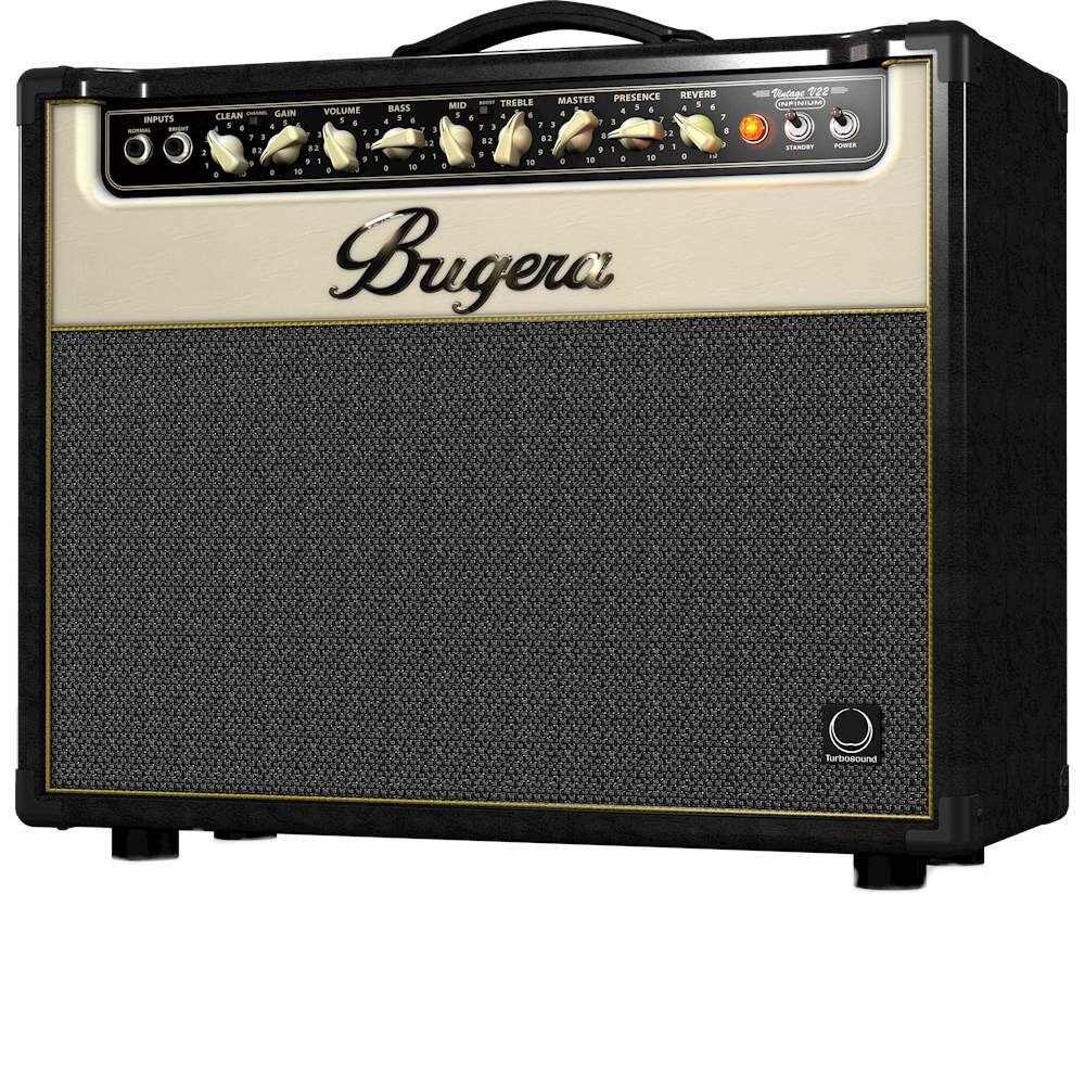Left. Bugera - Vintage V22 Infinium 22W 2.0-Ch. Guitar Tube Combo Amplifier.