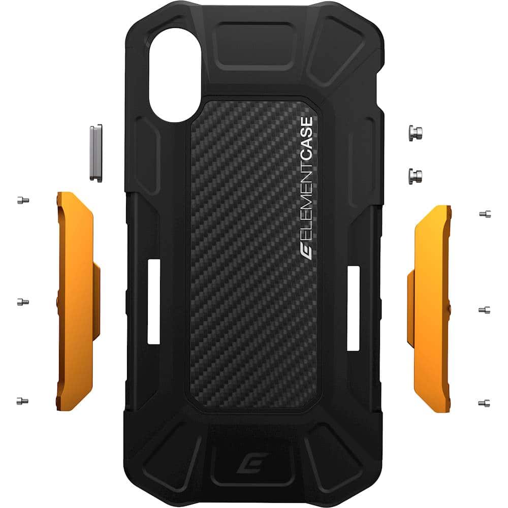 formula case for apple iphone x and xs - black/orange formula case for apple iphone x and xs - black/orange