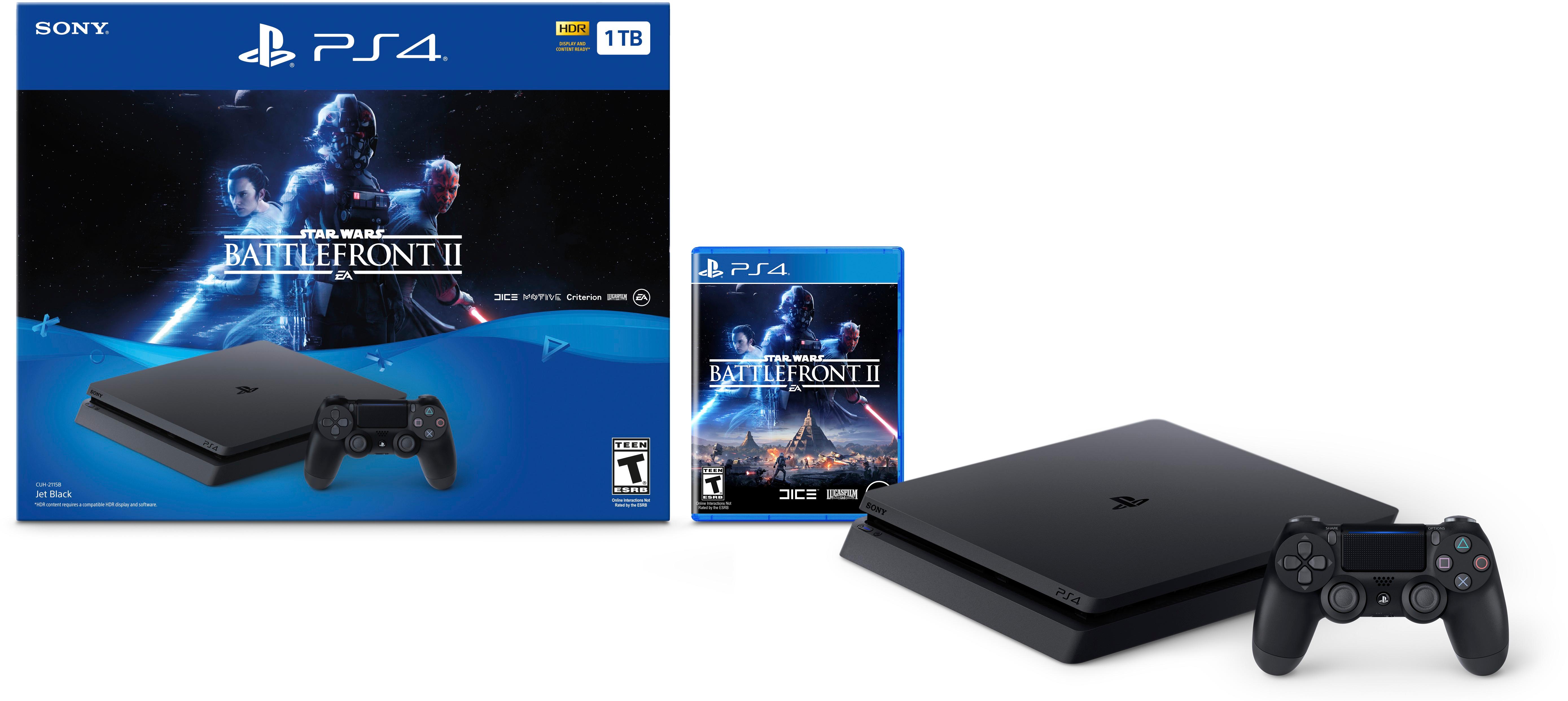 Sony PlayStation 4 1TB Star Wars Battlefront II Console Bundle Jet Black 3002203