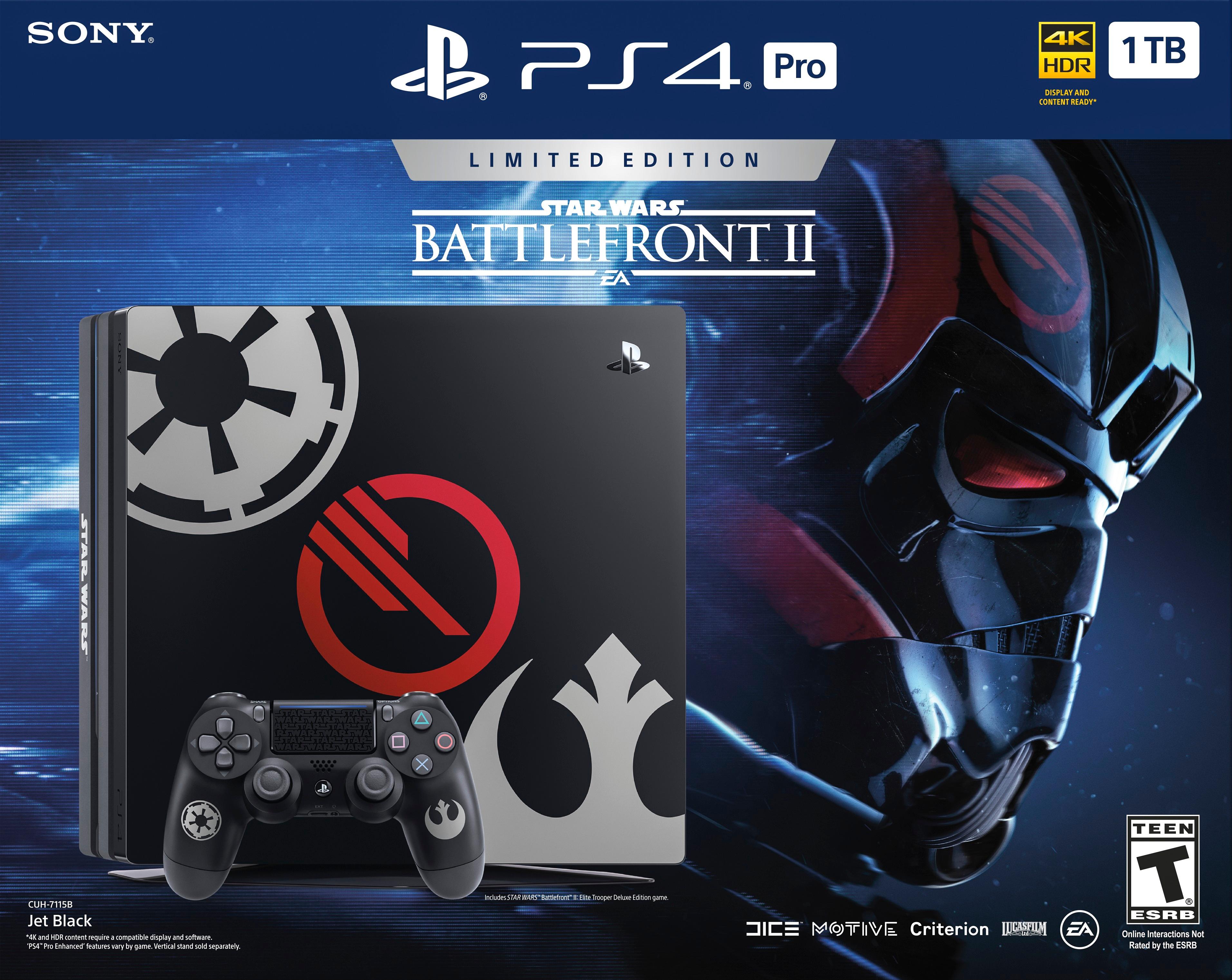 Kosciuszko Kammerat Motley Best Buy: Sony PlayStation 4 Pro 1TB Limited Edition Star Wars Battlefront  II Console Bundle Jet Black 3002421