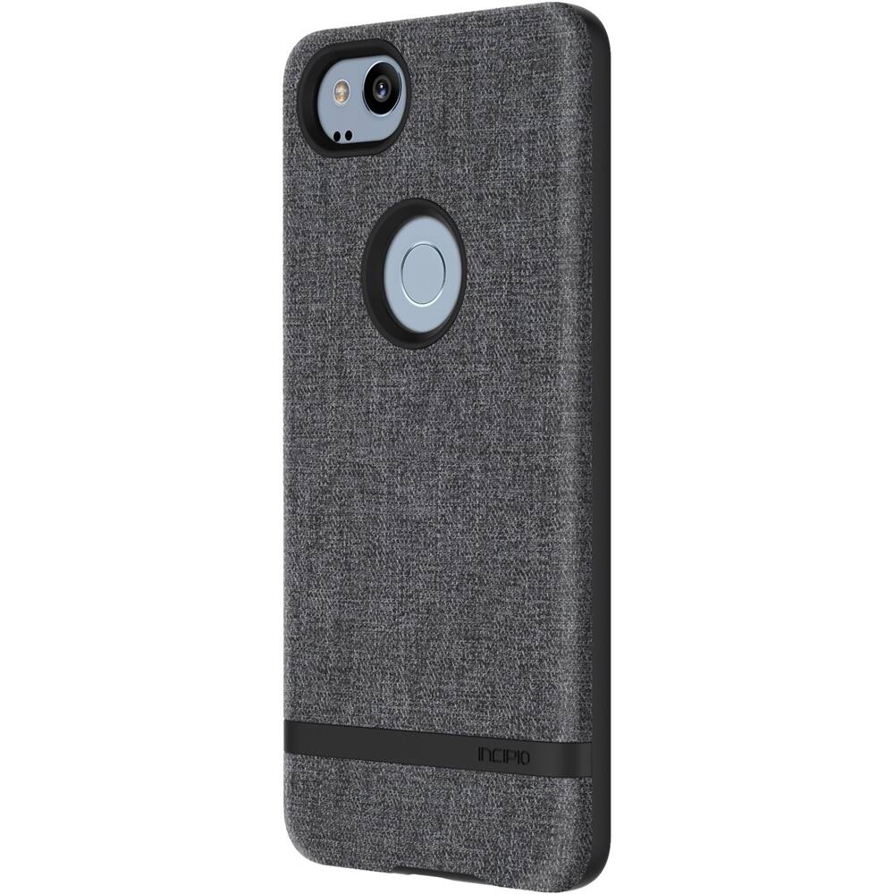 Incipio Carnaby Google Pixel 2 Case [Esquire Series] with Co-Molded Design and Ultra-Soft Cotton Finish for Google Pixel 2 - Gray