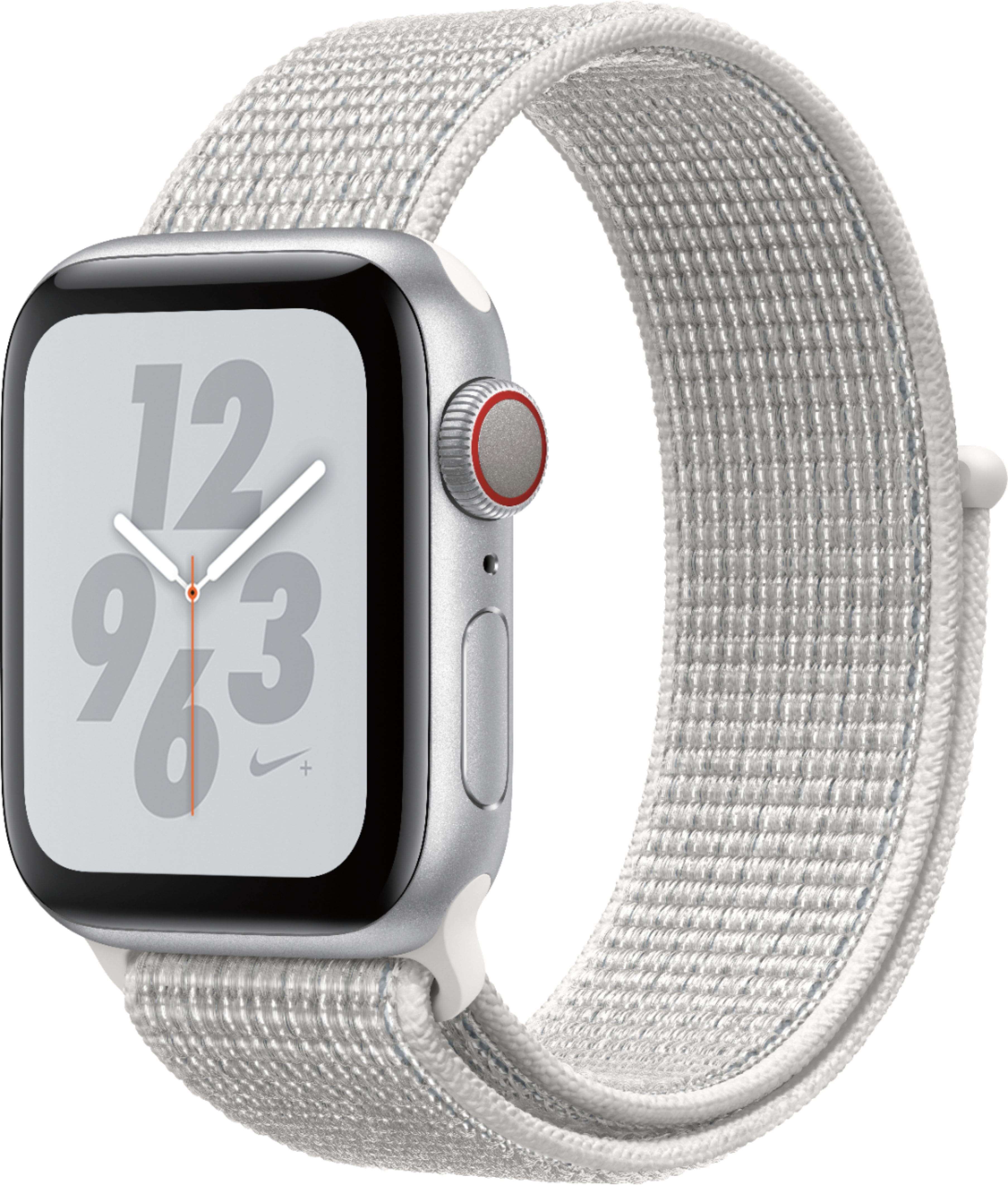 Best Buy: Apple Watch Nike+ Series 4 (GPS + Cellular) 40mm Silver ...