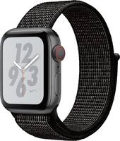 Apple - Apple Watch Nike+ Series 4 (GPS + Cellular) 40mm Space Gray Aluminum Case with Black Nike Sport Loop - Space Gray Aluminum - Left_Zoom