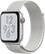 Left. Apple - Apple Watch Nike+ Series 4 (GPS + Cellular) 44mm Silver Aluminum Case with Summit White Nike Sport Loop.