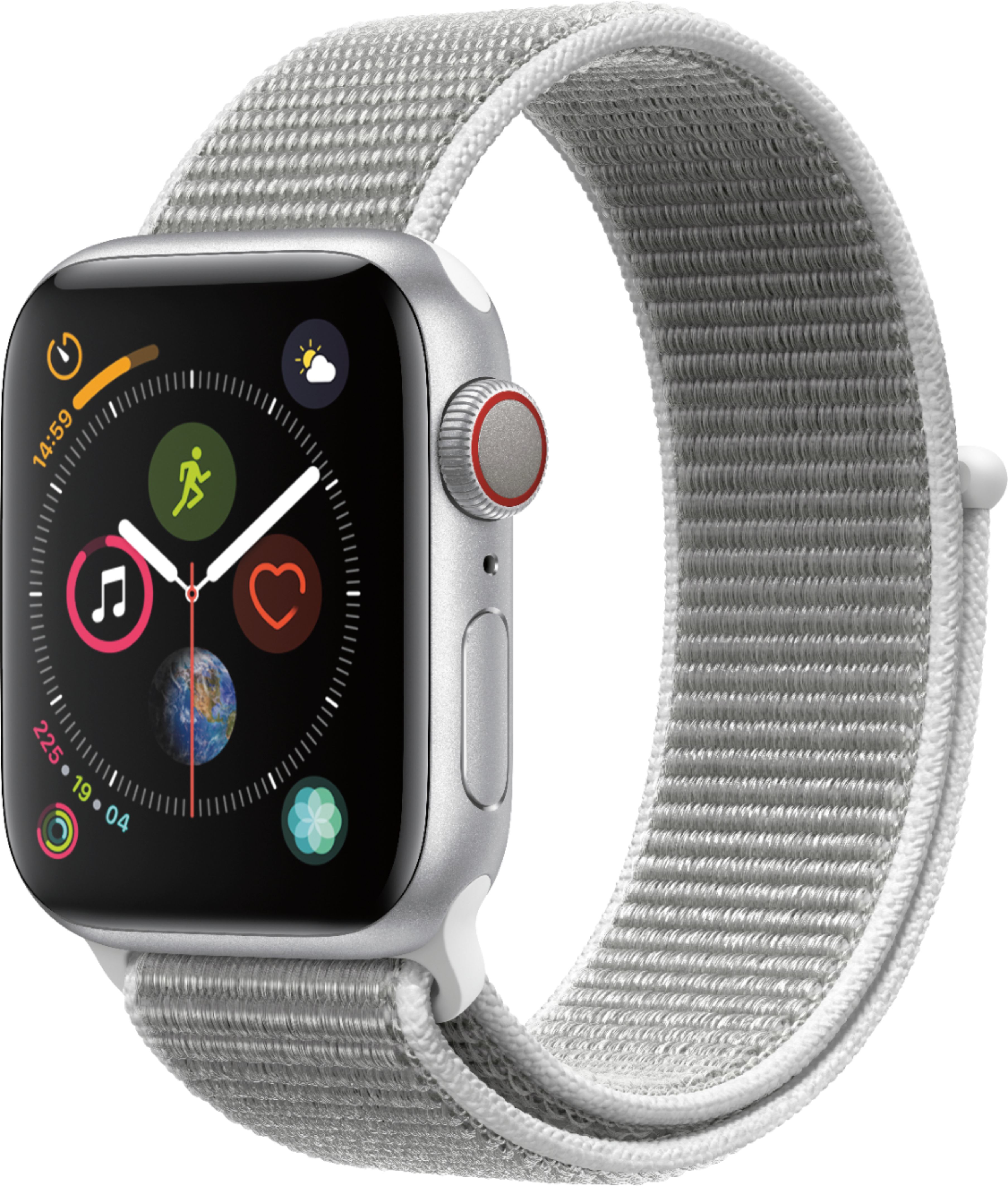 Apple Watch Series 4 (GPS + Cellular) 40mm Silver ... - Best Buy