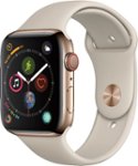 Left Zoom. Apple Watch Series 4 (GPS + Cellular) 44mm Gold Stainless Steel Case with Stone Sport Band - Gold Stainless Steel.