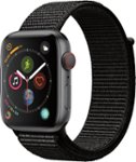 Left Zoom. Apple Watch Series 4 (GPS + Cellular) 44mm Space Gray Aluminum Case with Black Sport Loop - Space Gray Aluminum.