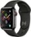 Left Zoom. Apple Watch Series 4 (GPS + Cellular) 40mm Space Black Stainless Steel Case with Black Sport Band - Space Black Stainless Steel.