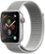 Left Zoom. Apple Watch Series 4 (GPS + Cellular) 44mm Silver Aluminum Case with Seashell Sport Loop - Silver Aluminum.