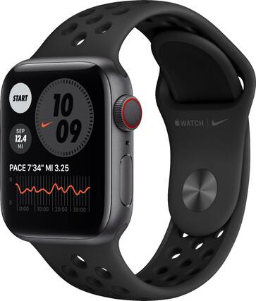 The watch face shows the time as 10:00 and the date as September 10. The watch is displaying the pace of a run, which is 7'34" or 7 minutes and 34 seconds. The watch is also an Apple Watch.