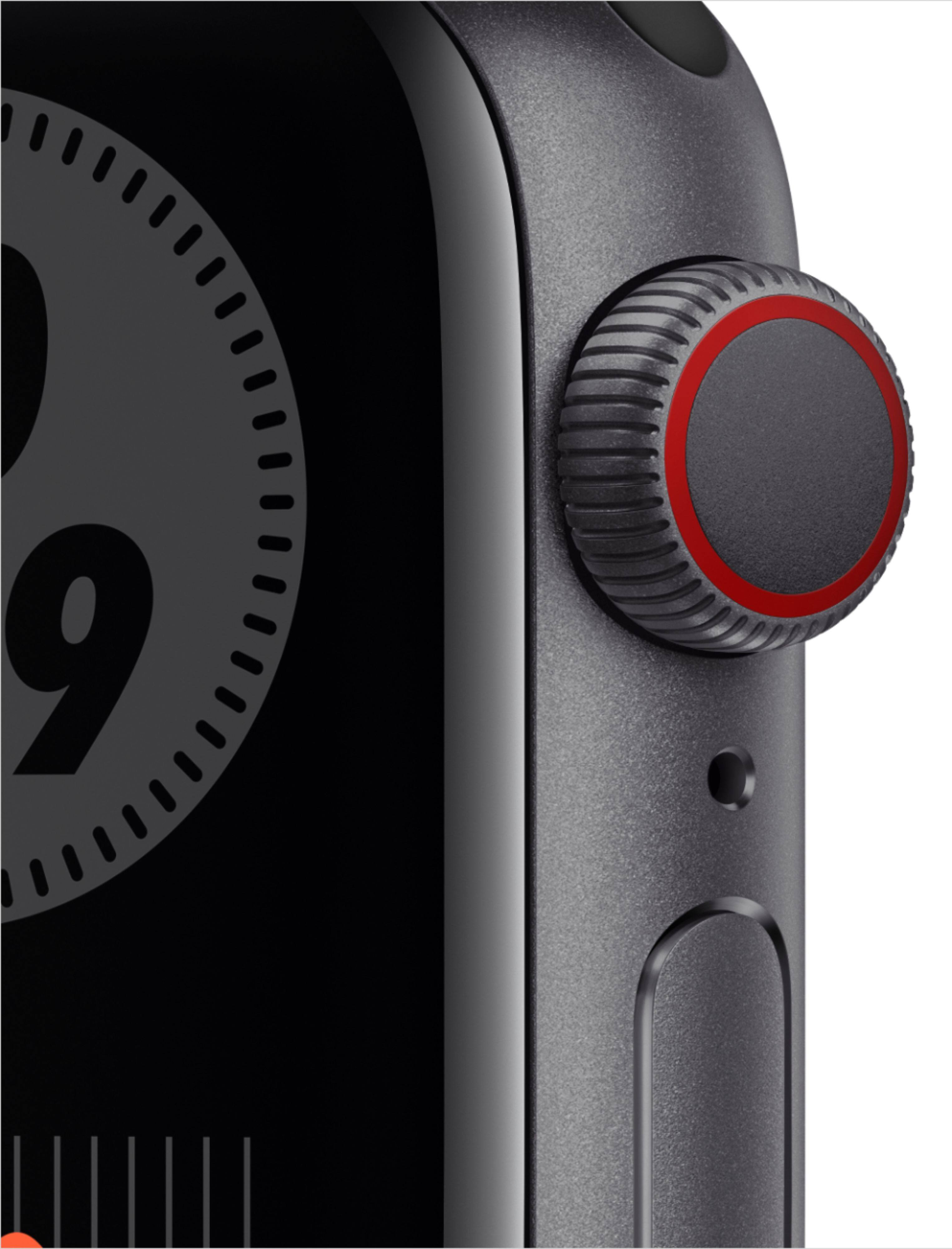 Alt View 11. Apple - Refurbished Apple Watch Nike Series 6(GPS + Cellular)40mm Space Gray Aluminum Case with Anthracite/Black Nike Sport Band - Space Gray.