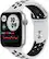 Front. Apple - Apple Watch Nike Series 6 (GPS + Cellular) 44mm Silver Aluminum Case with Pure Platinum/Black Nike Sport Band.