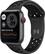 Front. Apple - Apple Watch Nike Series 6 (GPS + Cellular) 44mm Space Gray Aluminum Case with Anthracite/Black Nike Sport Band.