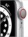 Alt View Zoom 11. Apple Watch Series 6 (GPS + Cellular) 40mm Silver Aluminum Case with White Sport Band - Silver.