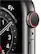 Alt View 11. Apple - Apple Watch Series 6 (GPS + Cellular) 40mm Graphite Stainless Steel Case with Black Sport Band - Silver.