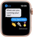 Alt View Zoom 14. Apple Watch Series 6 (GPS + Cellular) 44mm Gold Aluminum Case with Pink Sand Sport Band - Gold.