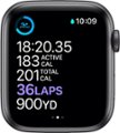 Alt View 13. Apple - Apple Watch Series 6 (GPS + Cellular) 44mm Aluminum Case with Black Sport Band - Space Gray.