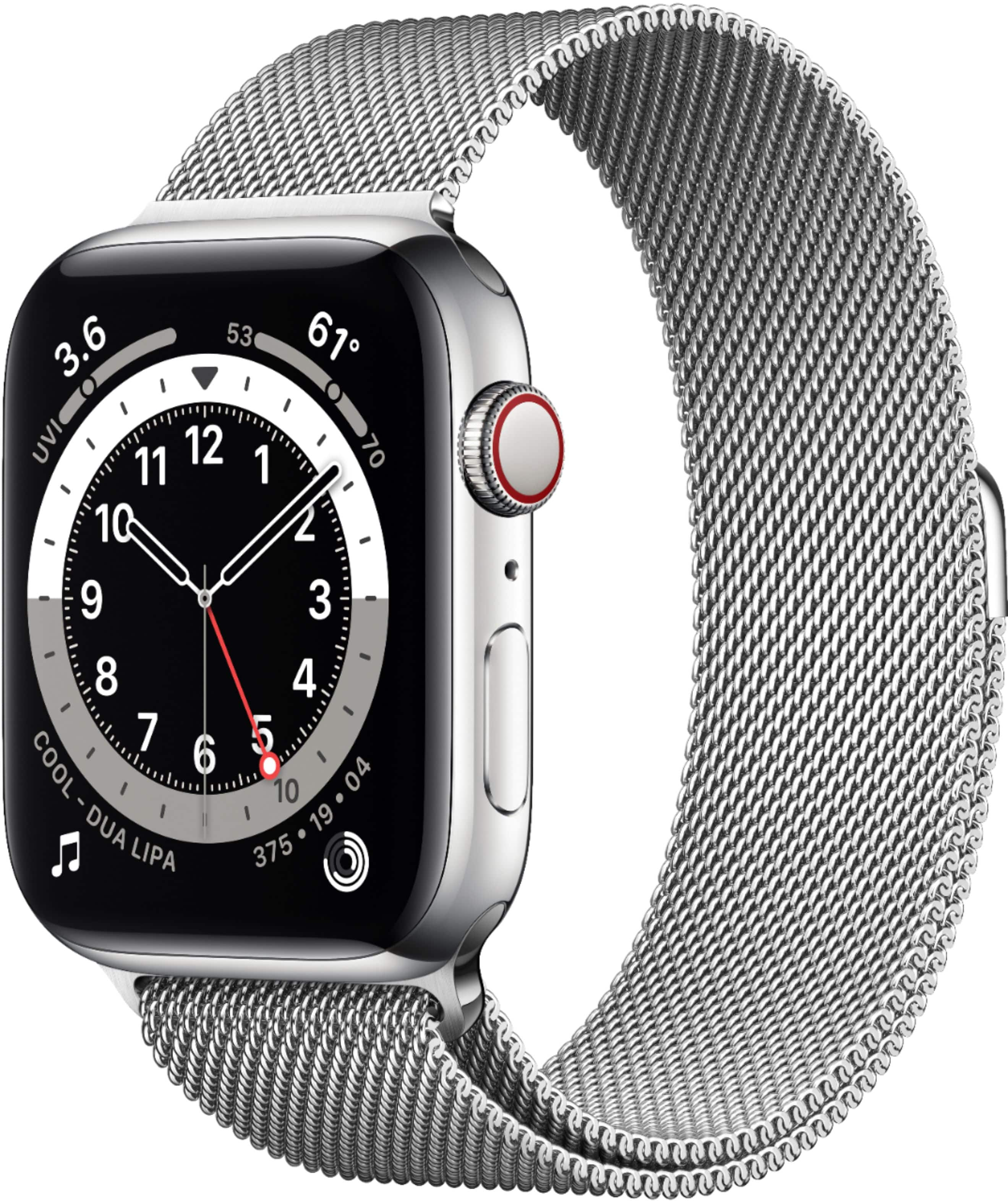 Apple Watch Series 6 (GPS + Cellular) 44mm Silver  - Best Buy