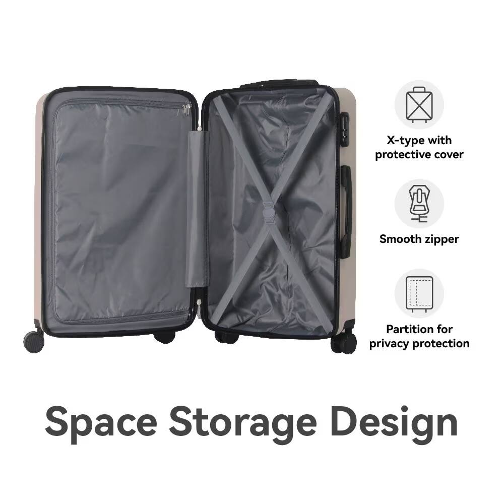 X-type with protective cover  
Smooth zipper  
Partition for privacy protection  
Space Storage Design
