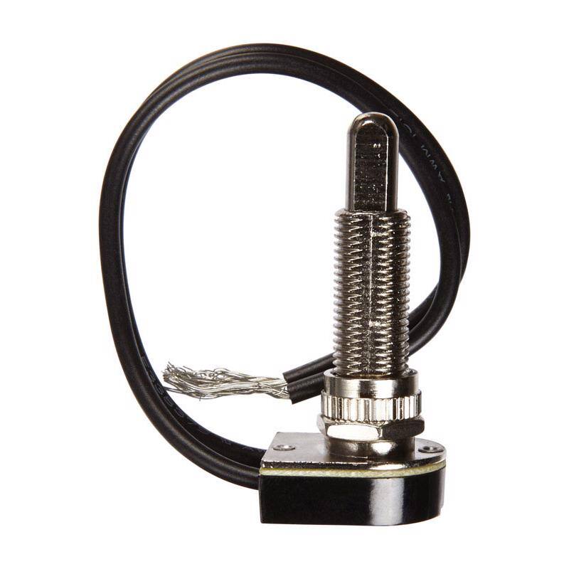 Angle. Jandorf - Jandorf 6 amps Single Pole Push Button Appliance Switch Black/Silver 1 pk - Black/Silver.