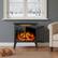Front. Bestier - Electric Fireplace Heater 24.25" with Remote, Adjustable Brightness and Heating Mode, Flame Effects & Log Colors, Grey - Grey.