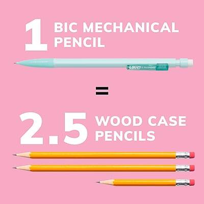 1 BIC MECHANICAL PENCIL = 2.5 WOOD CASE PENCILS
