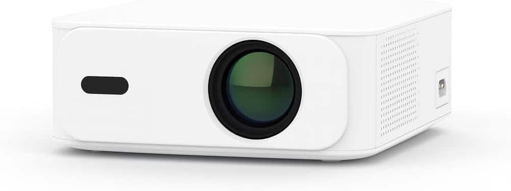 Front. BOSS - BOSS S5A Full HD Projector | 4000 Lumens | Android, Wi-Fi, Bluetooth | HDMI, USB | Portable Design - White.