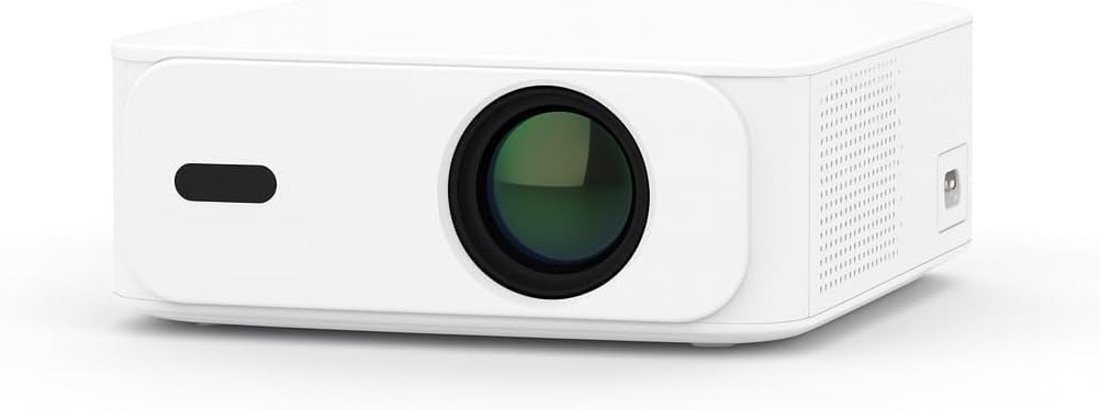 BOSS - S5A Full HD Smart Portable Projector | 4000 Lumens | Android System with Wi-Fi & Bluetooth | HDMI & USB Compatible - White