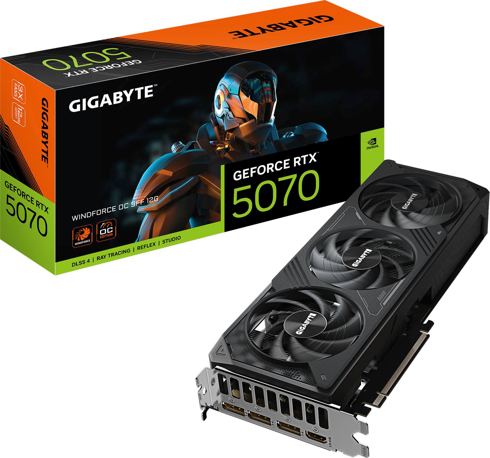 GIGABYTE-RTX5070-12G 黒 GIGABYTE NVIDIA GeForce RTX 5070 WINDFORCE OC SFF 12G GDDR7