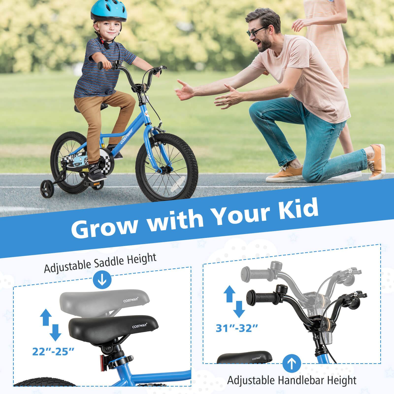 COSTWAY with Your Kid Grow Saddle Height Adjustable COSTWAY 31"-32" 22"-25" Adjustable Handlebar Height

Grow with Your Kid

Adjustable Saddle Height
22"-25"

Adjustable Handlebar Height
31"-32"